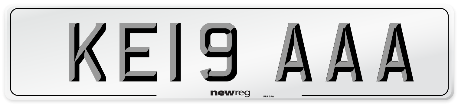 KE19 AAA Number Plate from New Reg